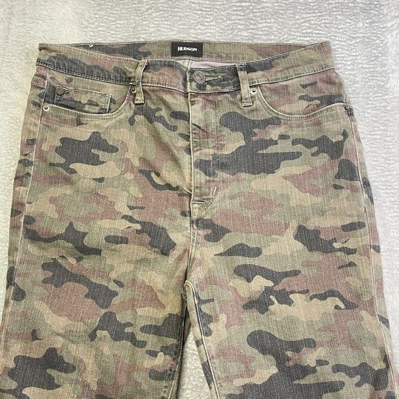 Hudson Barbara High Waist Skinny Jeans Women's Size 31 Camo Causal Chic Luxury - Picture 8 of 13